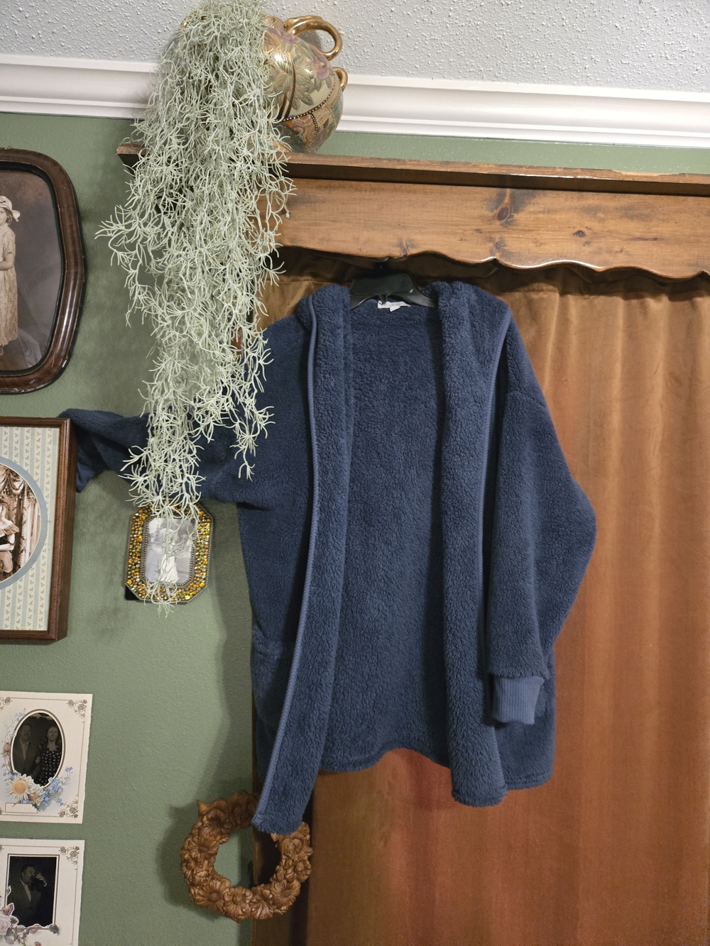 Koolaburra Plush Hooded Jacket in Navy